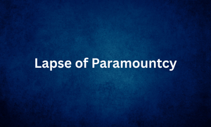 Lapse of Paramountcy